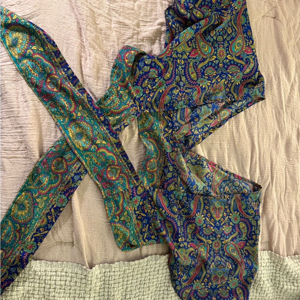 Boho Hippie Paisley Top OS